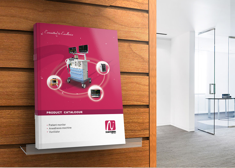 監(jiān)護(hù)儀外銷畫冊設(shè)計 醫(yī)療設(shè)備品牌視覺傳達(dá)的藝術(shù)